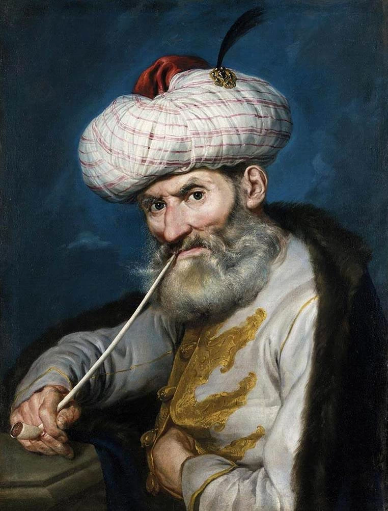 Giacomo Ceruti, il Pitocchetto - Uomo in abito orientale che fuma